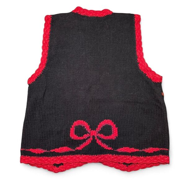 BellePointe Women’s Large Christmas Sweater Vest Black Red Cardinals Holiday - Picture 2 of 7
